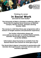 bsc in social work poster